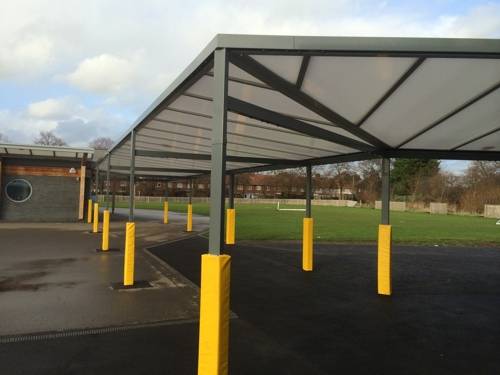 Roding Primary School - Wall Mounted Canopy