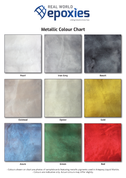 Colour chart - Resin Marble, Rustic