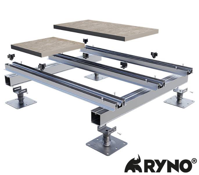 TerraSmart® Lattice Frame Rail Paving System - Non-combustible