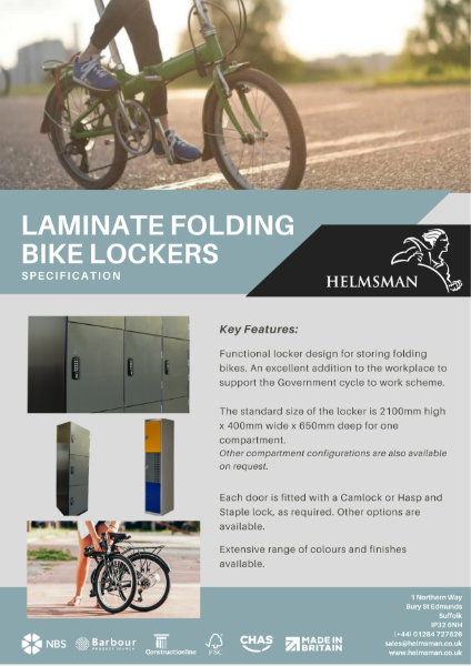 Laminate Folding Bike Lockers