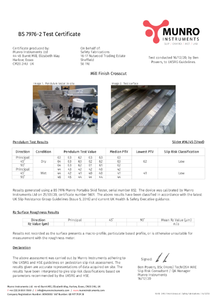 Member of UK Slip Resistance Group (UKSRG)