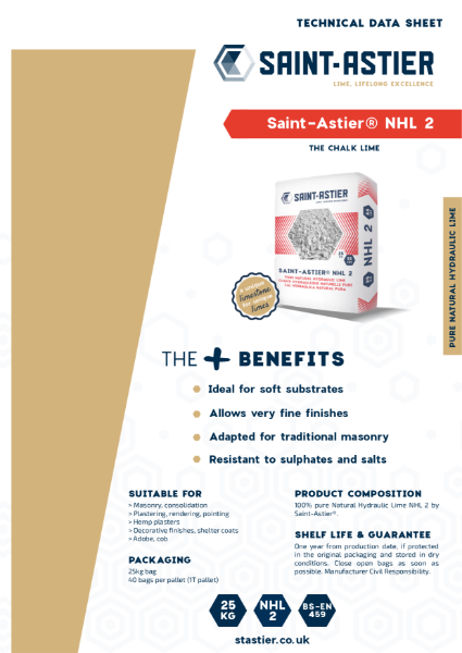 Saint-Astier® NHL 2 - Chalk Lime Technical Data Sheet