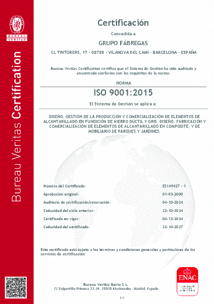 Fabregas - ISO 9001:2015 (10.2024)