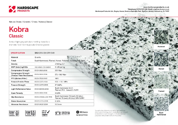 Kobra Classic Hardscape Datasheet