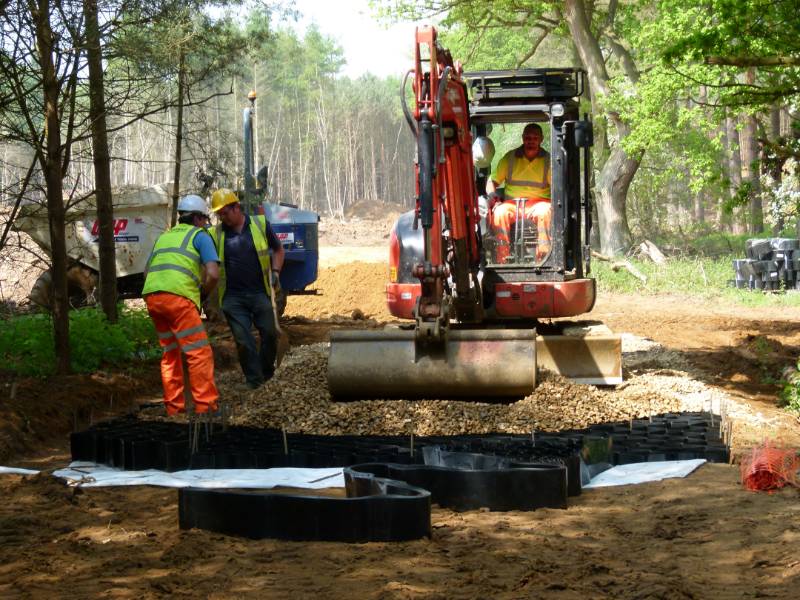 Tree Root Protection, Woodland Access, Abweb TRP, Center Parcs, Woburn, UK