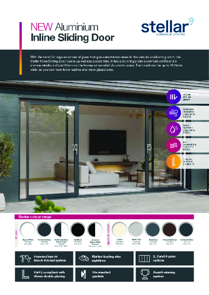 STE18774 Stellar Inline Sliding door datasheet