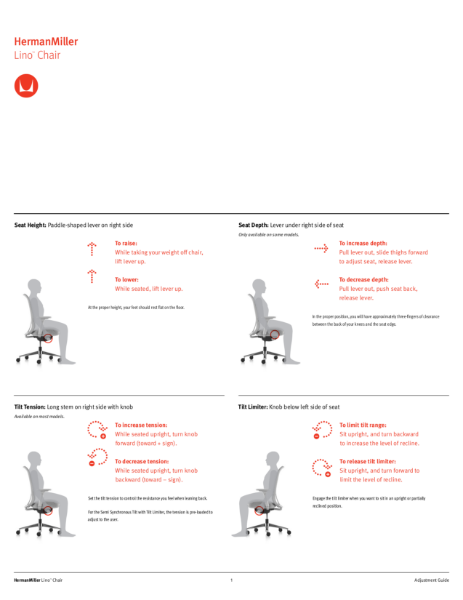 Lino Chair - Adjustment Guide