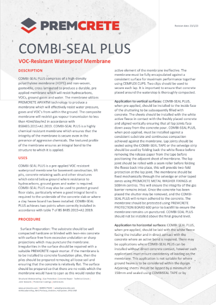 Combi-Seal Plus TDS