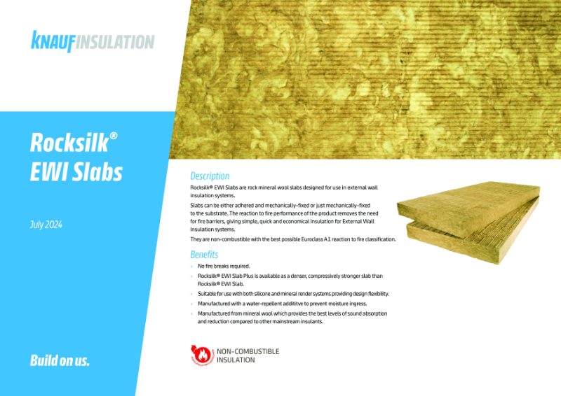 Knauf Insulation Rocksilk® EWI Slab - Product Datasheet