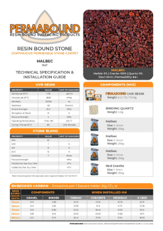 Resin Bound Stone — Malbec TDS