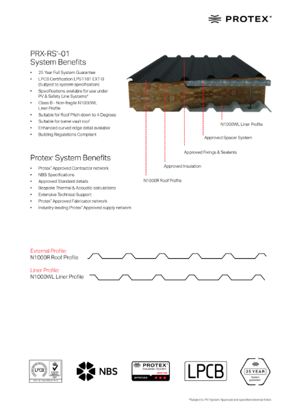 PRX-RS-01_RoofSystem_Datasheet