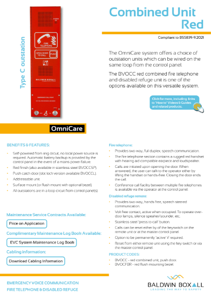 OmniCare combined unit fire telephone