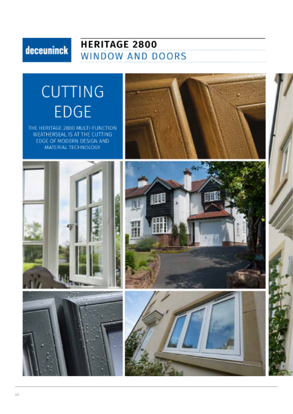 10. Specification Guide - Heritage 2800 decorative series windows & doors