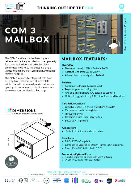 COM 3 Mailbox Datasheet