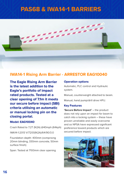 IWA14-1 Rising Arm Barrier