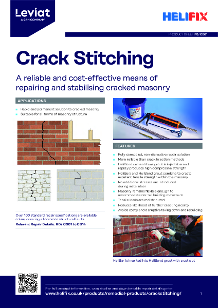 Leviat Helifix Product Sheet - Crack Stitching