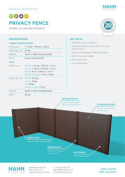 Privacy Fence - Technical Specification