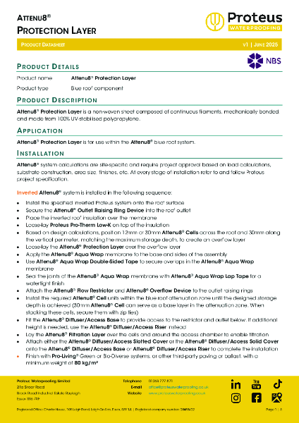 Product Data Sheet - Attenu8® Protection Layer