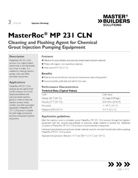 masterroc-mp-231-cln-tds