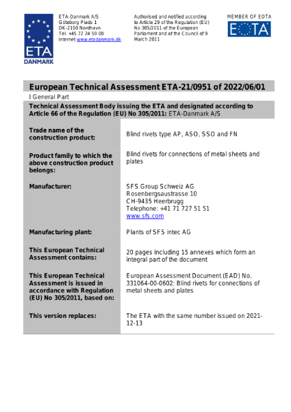 European Technical Approval (ETA)