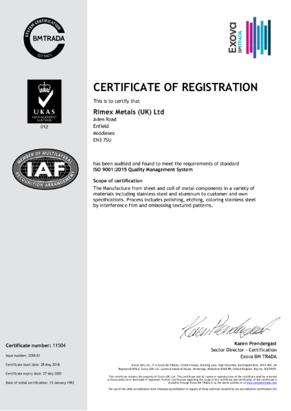 ISO 14001 Certificate