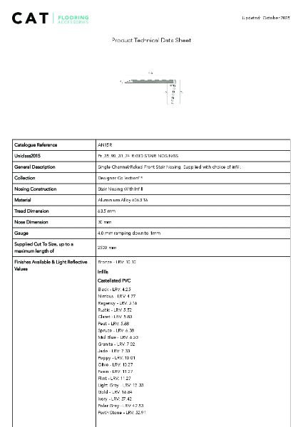AN15R Bronze Technical Datasheet