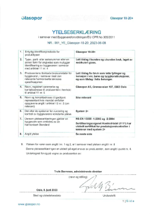 Glasopor 001 YE Glasopor signert