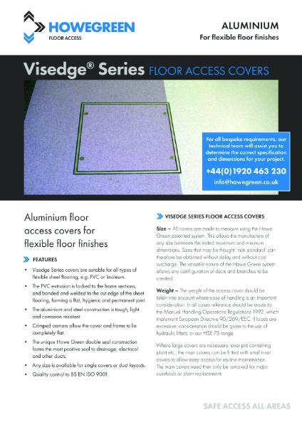 Visedge Series Flexible Floor Access Covers