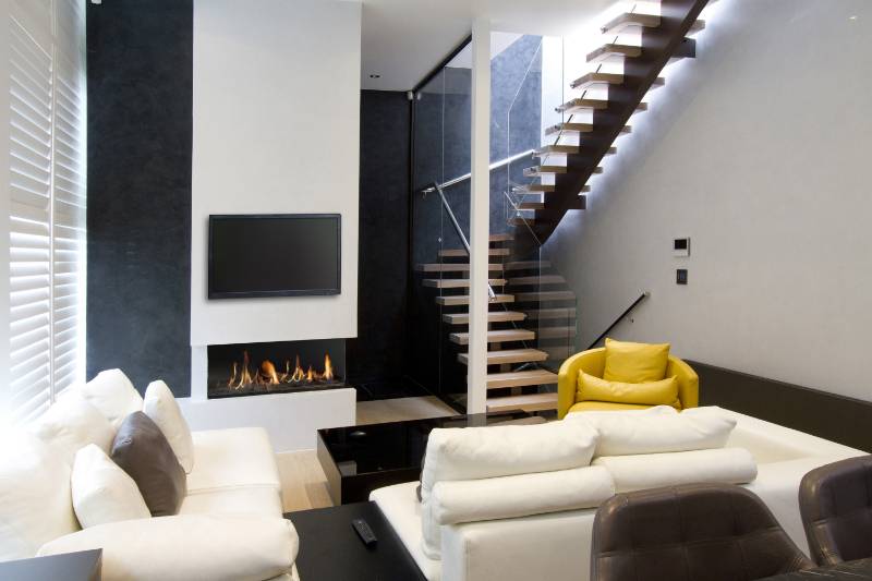 DRU Metro designer gas fires are centrepiece of luxury north London town houses