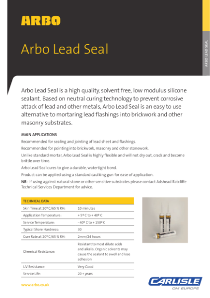 ARBO Lead Seal Data Sheet