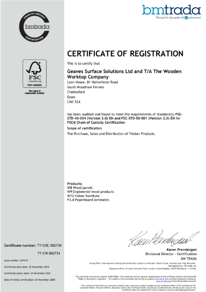 FSC Certificate Of Registration 