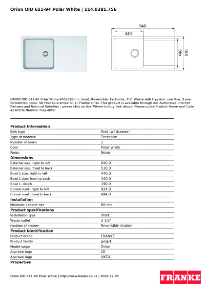 Product Sheet 114.0381.756