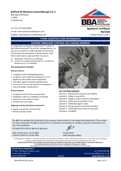 BBA Certificate 8327AD