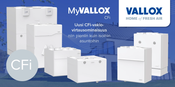 Uudet MyVallox CFi -koneet nyt tilattavissa