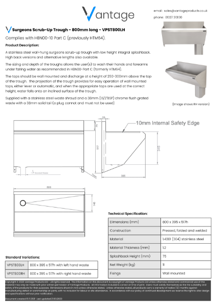 Product Data Sheet - VPST800LH (02)