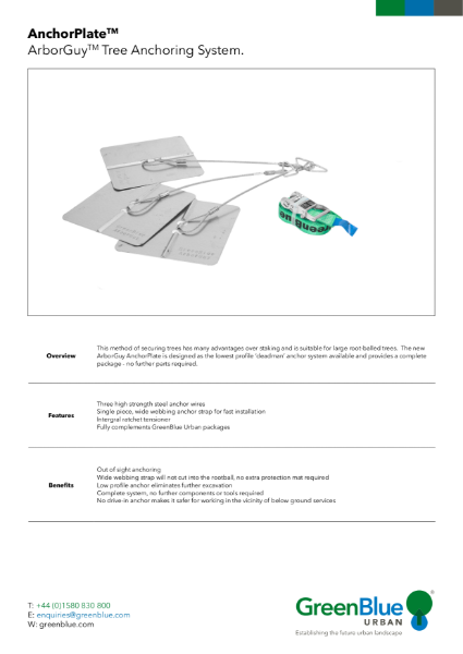 GBU Arborguy AnchorPlate Datasheet