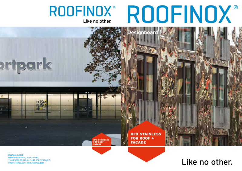 Roofinox Designboard