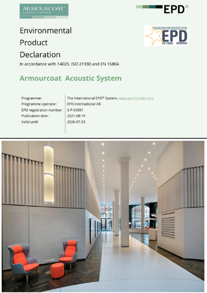 Armourcoat Polished Plaster Acoustic Plaster System - Environmental Product Declaration