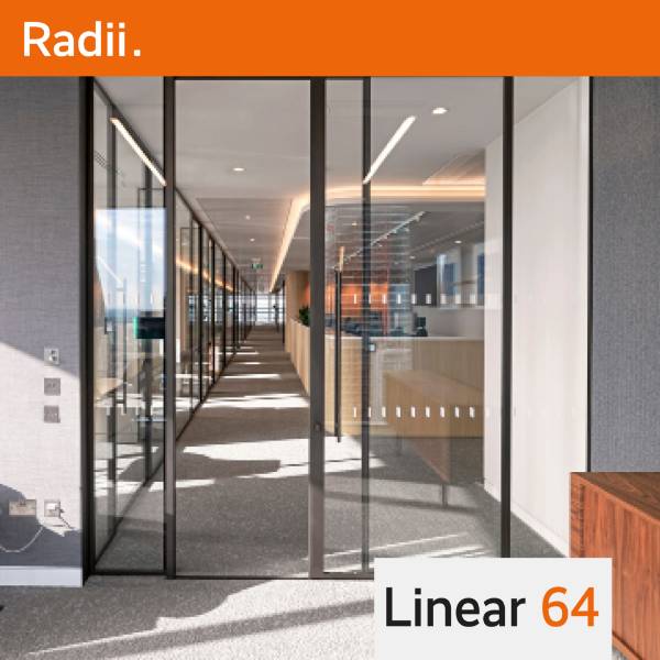 Linear 64 Single Glazed 64mm Glass Partition System