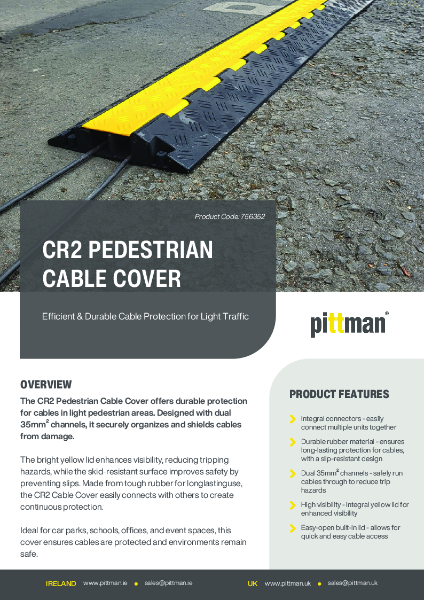 CR2 Pedestrian Cable Cover - Data Sheet