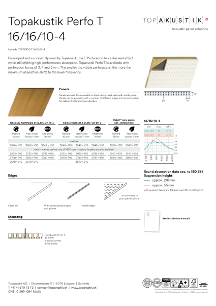 Topakustik Perfo T 16/16/10-4