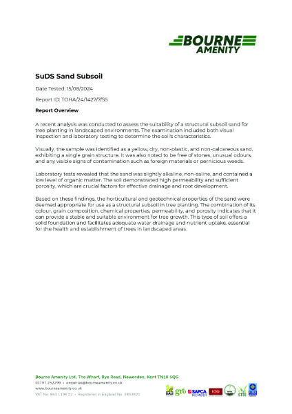 SuDS Sand Subsoil