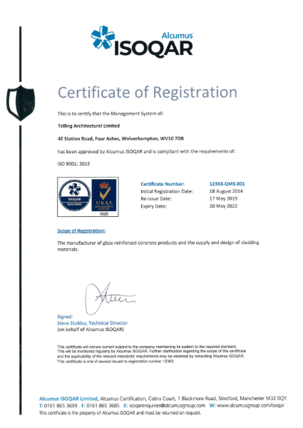 Alcumus ISOQAR ISO 9001:2015