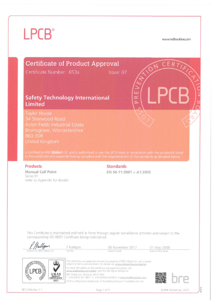 BRE Certificate