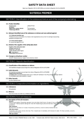 Soteria - Safety Data Sheet