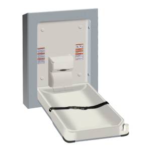 Baby Change Station Stainless Steel Clad Vertical