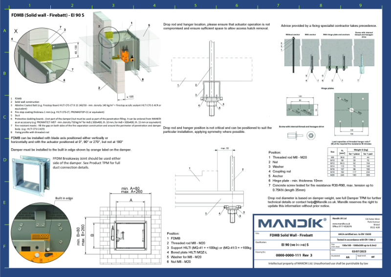 FDMB – Solid Wall Firebatt - CID (UKCA)