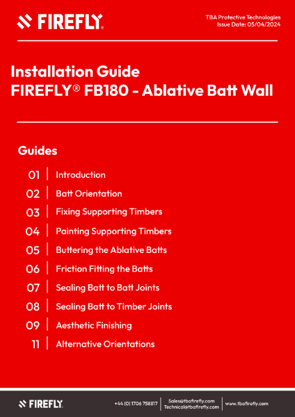 Firefly Installation Guide - FB180 Ablative Batt Wall System