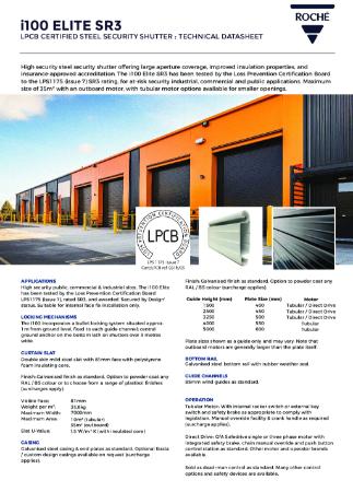 i100 Elite SR3 Product Datasheet