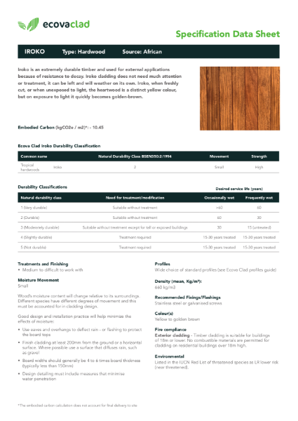 Iroko Data Sheet